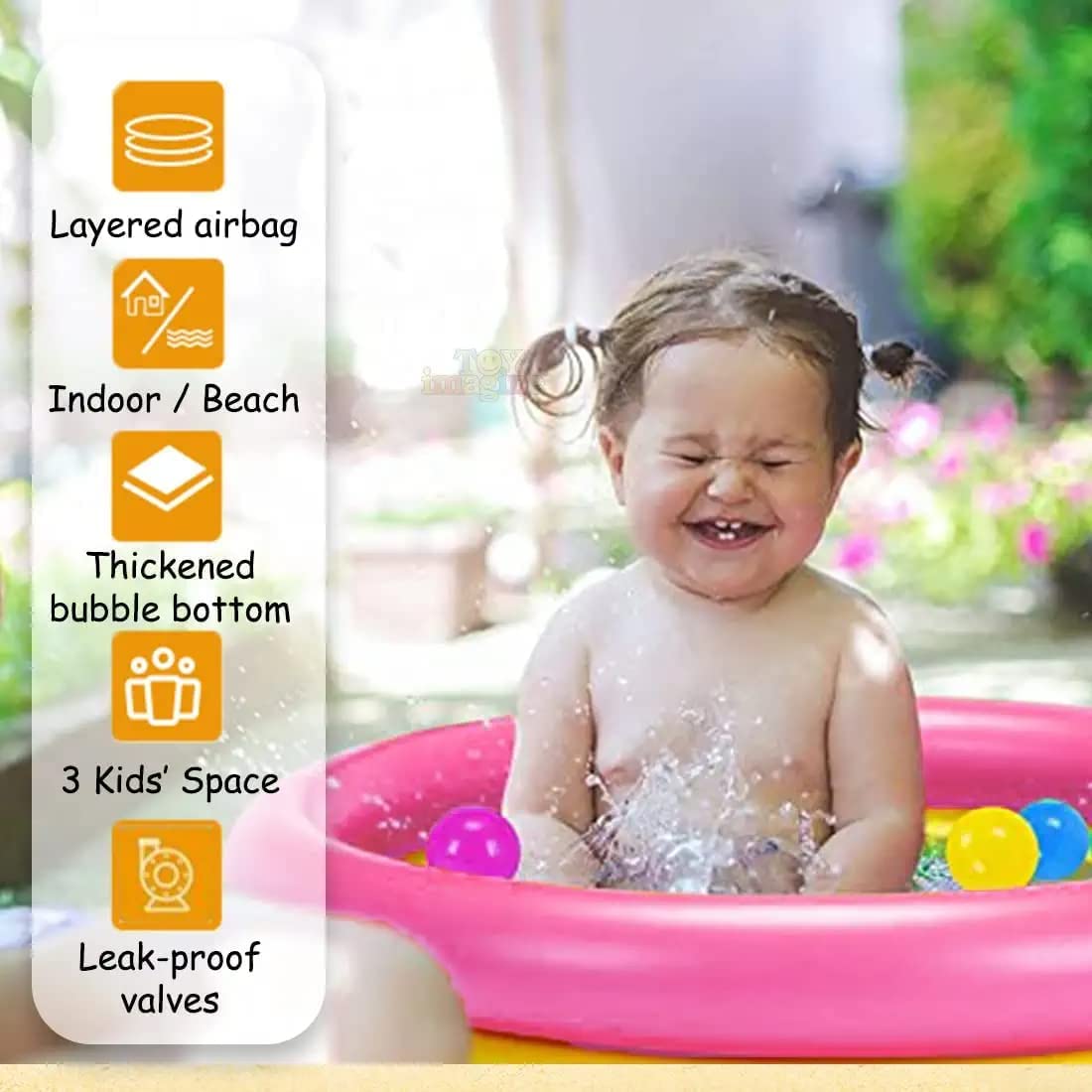 57107 Summer Special 2 feet Kid's Inflatable Baby Swimming Pool Bath Tub, 2ft, 3-4 Years Inflatable Baby Water Pool Bath Tub