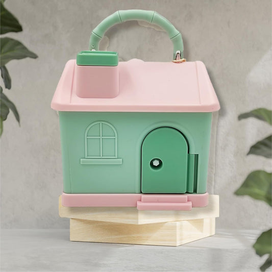 S-268  Hut Shape Password Lock Piggy Bank for Kids, Cute Coin Bank Large Piggy Banks | Money Banks Birthday for Boys Girls, Adult Coin Saving Boxes Home Decoration