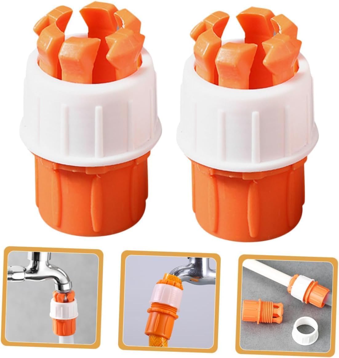 21161  Pipe Tight Connector, Universal Adapter Coupling Mesh Water Nozzle Fitting, Leak-Proof Tap Jointer for Garden, Outdoor