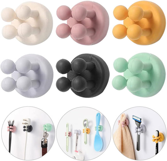 21386 Silicone Toothbrush Holders for Bathrooms - Wall Mounted Shower Razor Holder