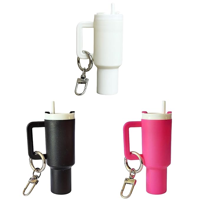 20180 Mini Tumbler Keychain for Stanley Cup, Cute Chapstick holder Charms for Women Girl Purse Handbag Backpack
