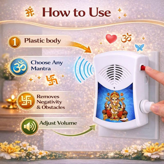 20912 Mantra Chanting Machine | 22+ Mantra Box | Continue Chanting Machine for Puja/Meditation/Bhakti/Shanti