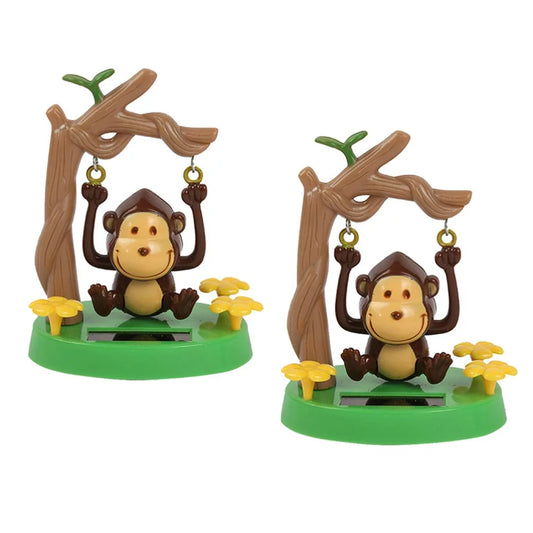 10273 Solar Powered Dancing Toy Swinging Monkey Bobbleheads Shaking Car Dashboard Ornament for car Interior Decorations Ornament Gift
