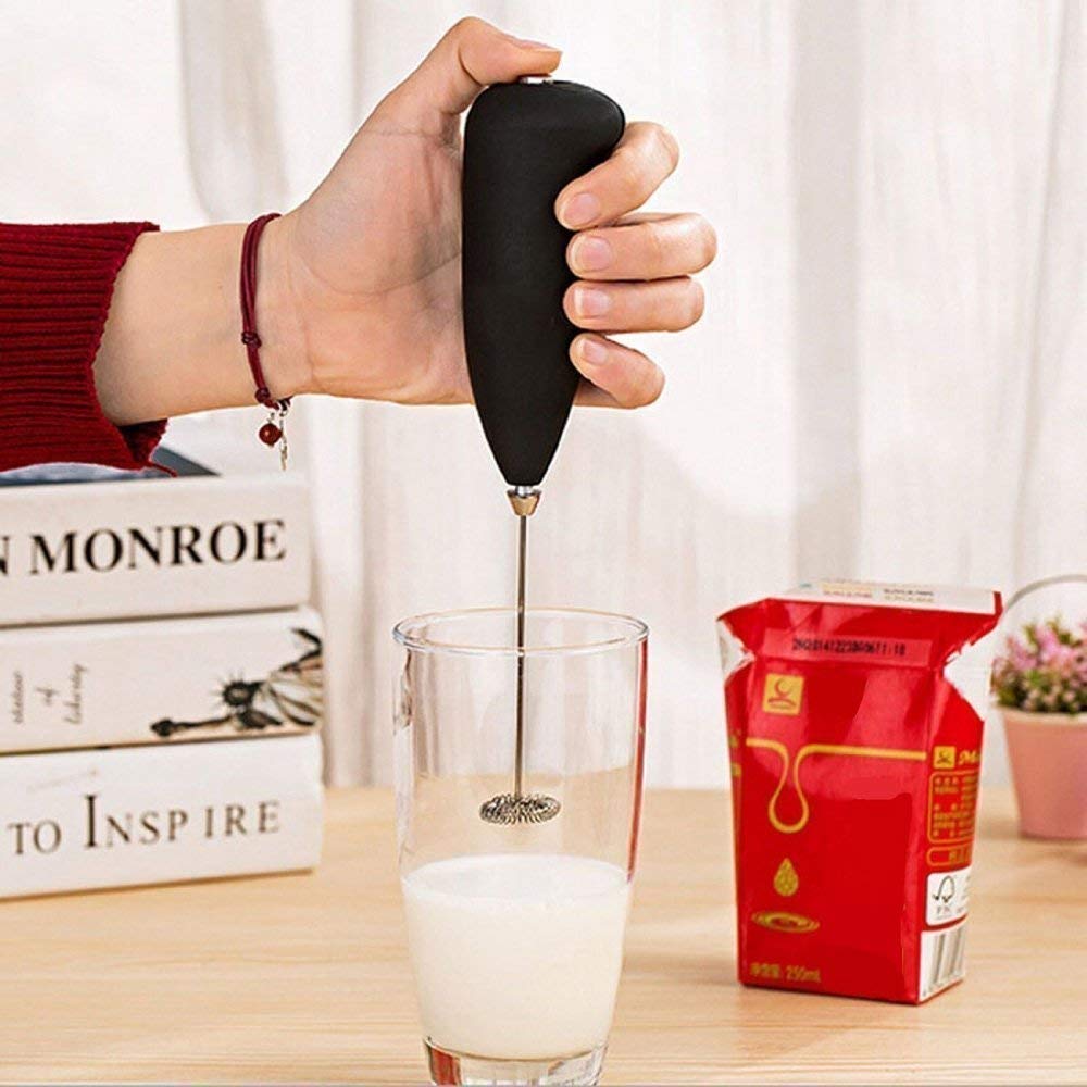 MS-3089 HONGXIZ Electric Wireless Portable Handheld Foam Maker Hand Blender Milk Wand Mixer Frother for Coffee, Juice, Cafe Latte, Espresso, Cappuccino, Lassi