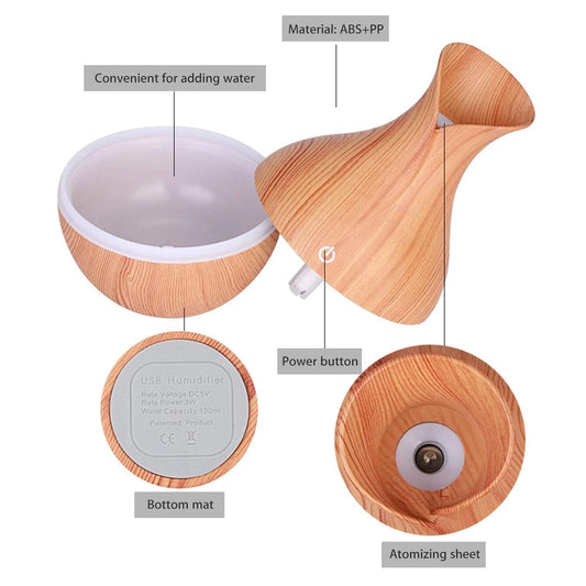 6069 Ultrasonic Aroma Humidifier with Color Changing LED