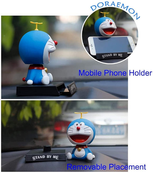 20341 Super Hero Doremon Action Figure Limited Edition Bobblehead with Mobile Holder for Car Dashboard