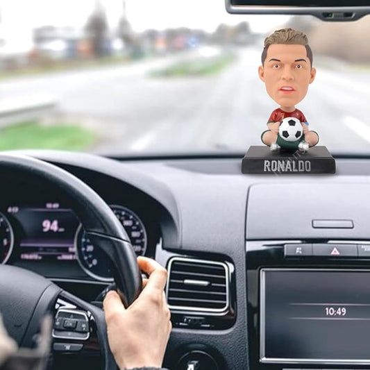 20593 Super Hero Action Figure Bobblehead with Mobile Holder | Ronaldo Figure Bobble Head Toy for Car Dashboard, Office Desk & Study Table |