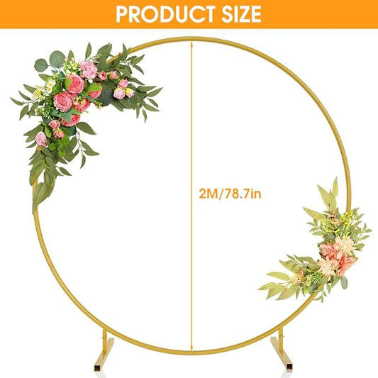 21082 Round Balloon Arch Stand 4ft. Gold Decoration Backdrop Frame
