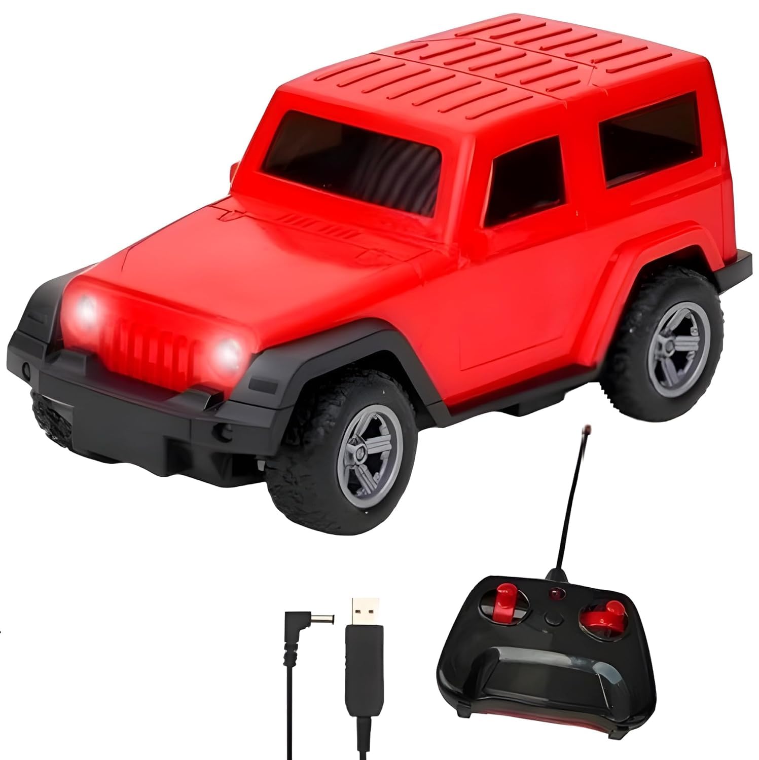 9798 Remote Control Thar Car for Kids | Rechargeable Off-Road Thar Gaddi Toy RC Thar Car with Remote {Multicolor}