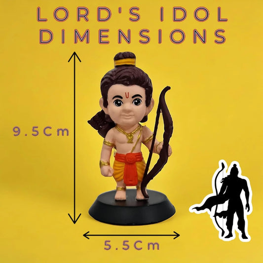 5003 Lord Shree RAM Ji Idol for Car Dashboard, Office Table,Home Decor| Little Dhanush Teer Kaman Figurin