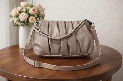 10602 Stylish Crossbody Sling Bag Of Premium Foam Fabric With Braided Handle Small Purse {Multicolor}