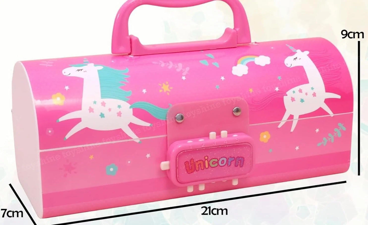 35318-C Transformers Theme Suitcase Pencil Case with Combination Password Lock Double Sided Compass Box