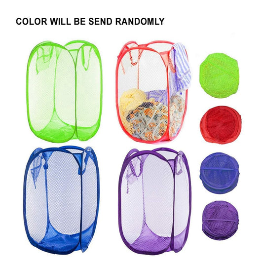 20561 Mesh Laundry Basket| Portable Laundry Bag With Handles |Netted Lightweight Laundry Bag for Home {Multicolor}