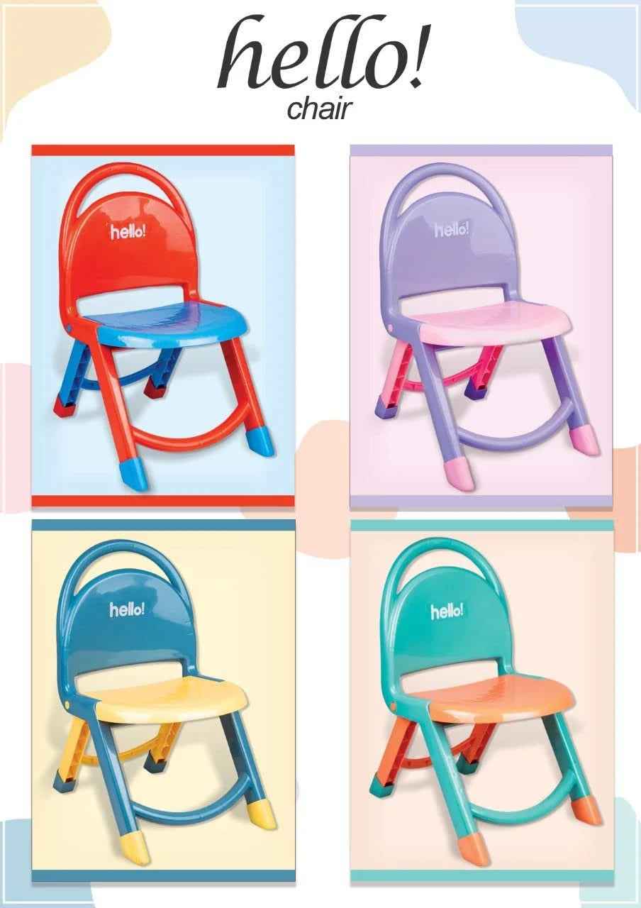 10226 Foldable Chair with Back Support Strong and Durable Plastic Chair for Kids