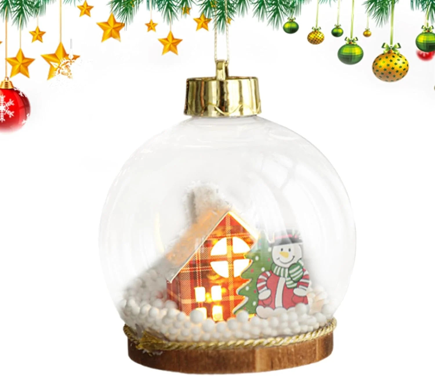 10043 Transparent Christmas Ball, Miniature House Ornament