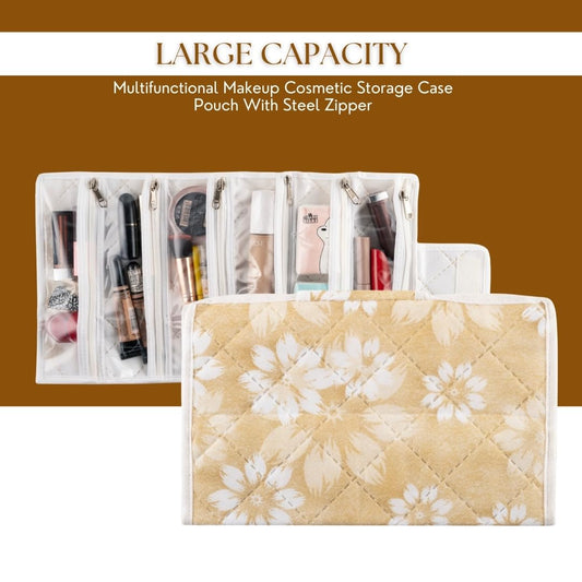 20373 Watch Organizer with 6 Zipper Compartments - Travel Organizer for Lipsticks & Accessories, Portable, Lightweight, Durable