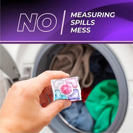20736 {Pack of 12} 5-in-1 Dissolvable Magic Laundry Pods for 20 Washes | Tough Stain Fighter for Top & Front Load Machines | Floral Aroma | Eco-Friendly