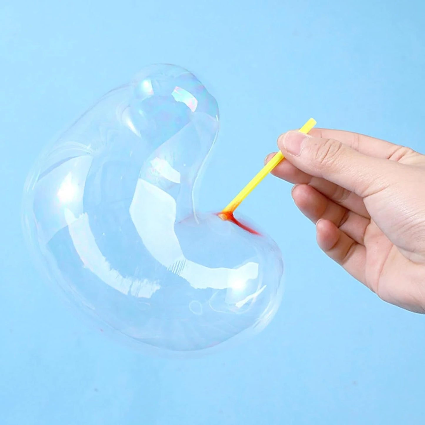 0720-E Blow Bubble Balloon with Straw , Party Birthday Gift, Great Original Bloonies Bubble Making Tubes, Bubbles DIY Crafting Childhood Nostalgia Toy.