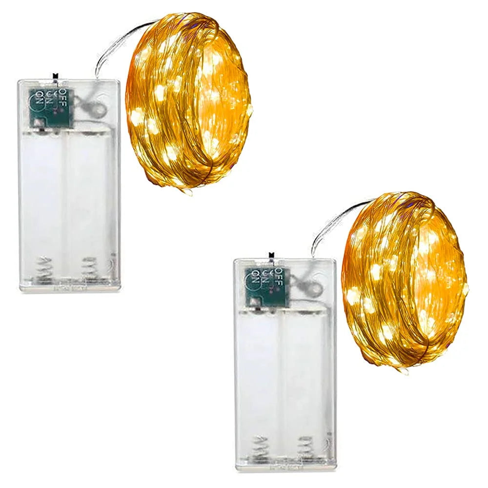 20150 5 Meter LED light Fairy Lights AAA-Battery Operated Golden color