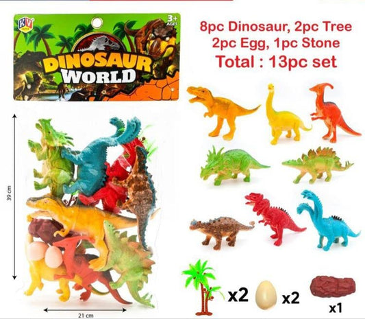 348 Enterprise 8 Educational Dinosaur Toys – Kids Realistic Toy Jurassic Figures