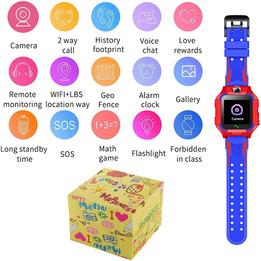 20345 Sim Card Watch , GPS Watch for Kids | Calling Smartwatch for Kid | Touch Screen, SOS, Voice Chat Camera| Kids Smart Watch for Boys & Girls | Long Battery Life | Water Resistance, UNISEX
