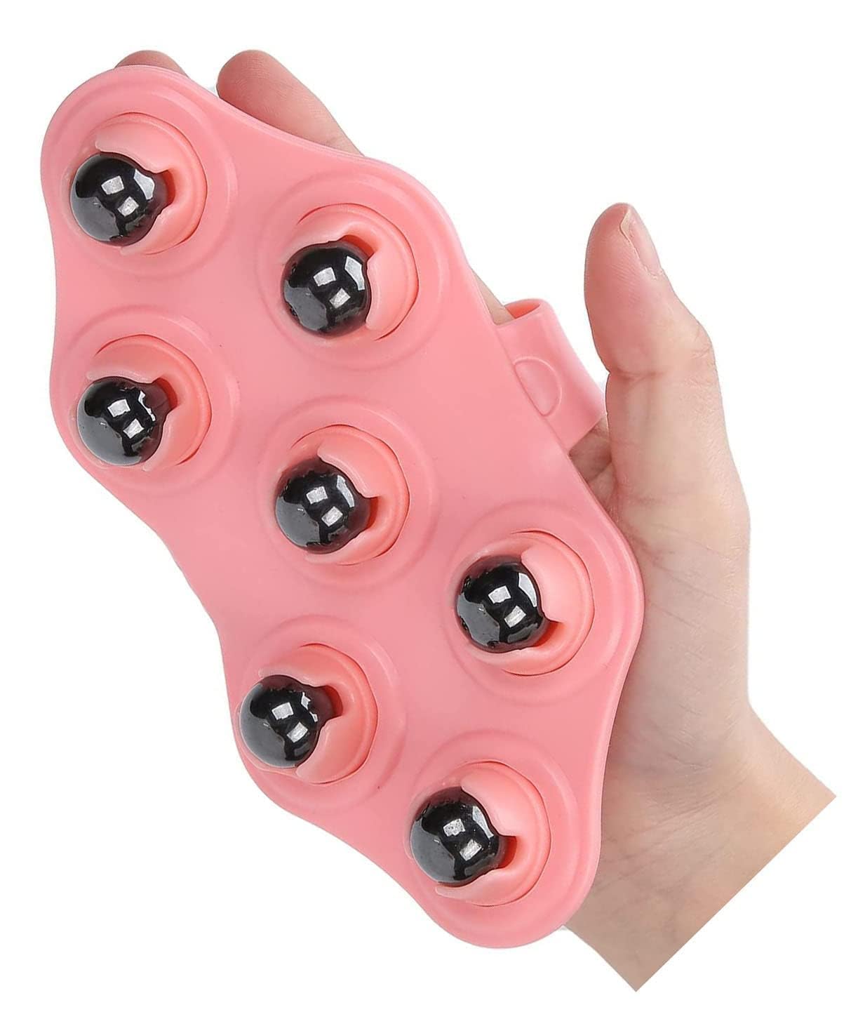 10398 Palm Shaped Massage Glove, a portable manual massager with 7x 360-Degree magnetic roller balls for a deep tissue massage