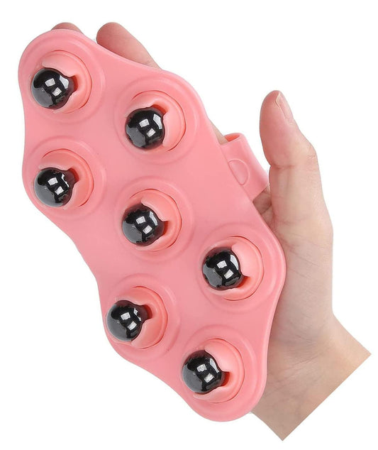 10398 Palm Shaped Massage Glove, a portable manual massager with 7x 360-Degree magnetic roller balls for a deep tissue massage