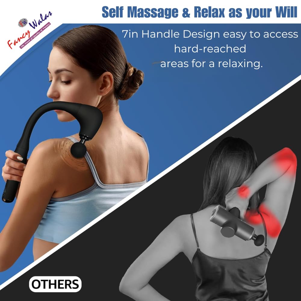 MP-930 Replicates Shiatsu Massager with Upgraded Extended Handle, Full Body Massager for Pain Relief Deep Tissue with LCD Screen, Massage Gun with 4 Massage Heads | 9 Modes & 9 Speed Levels
