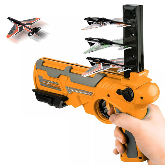 20521 Air Gun Toy with 4 Glider Aircraft Foam Bullets, Gun Toy Pistol for Boys Kids for Shooting | Best Gift for Boys Kids Children for Indoor & Outdoor Sports