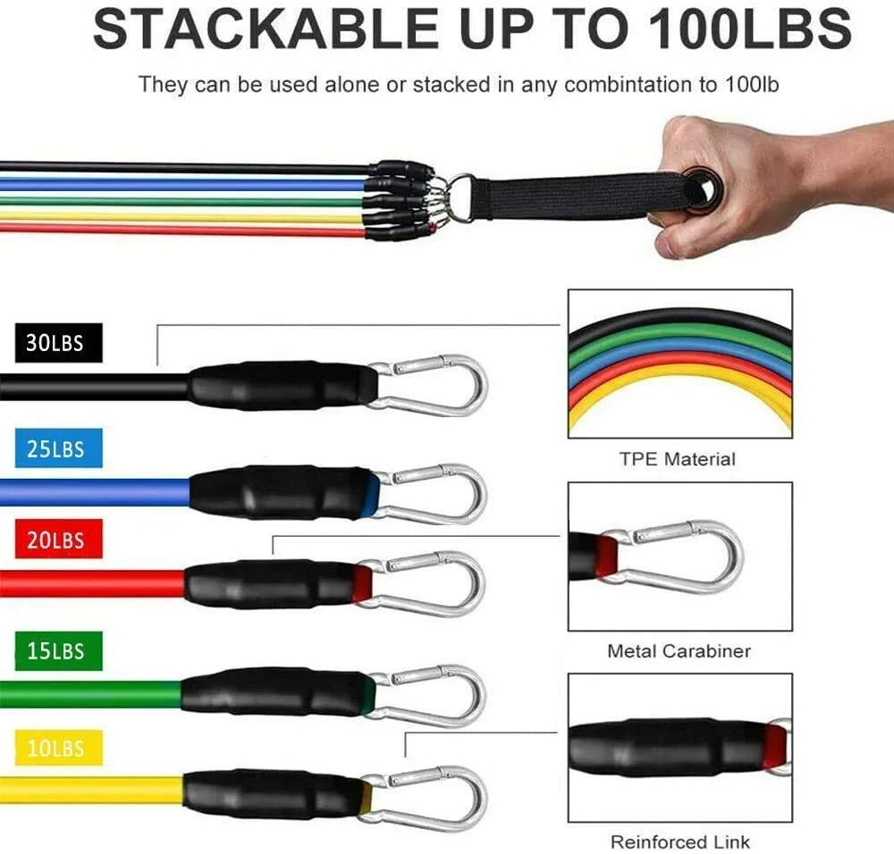 8060 Exercise Rubber Fitness Bands Set