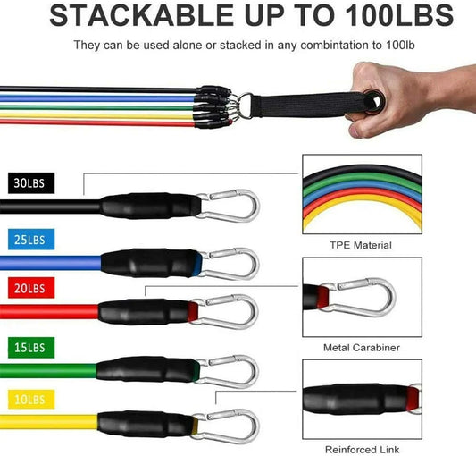 8060 Exercise Rubber Fitness Bands Set