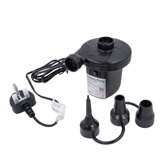 20925 Electric Air Pump for Inflatable Swimming Pools, Air Beds & Toys – Portable High-Pressure Pump for Mattress, Pool Floats, Sofa – Ac 230v Air Blower for Indoor & Outdoor Use – Black