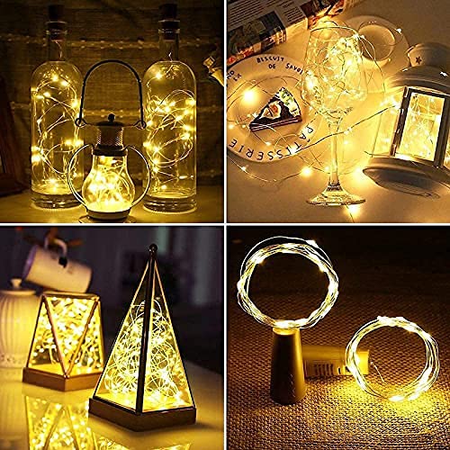21078 {1 PCS } The Purple Tree Bottle Cork Lights for Diwali Décor LED String Light, Decorative Fairy Lights, Mini Lights for Bedroom Decor, Diwali Party, Wedding Decoration, Table Decor, Yellow