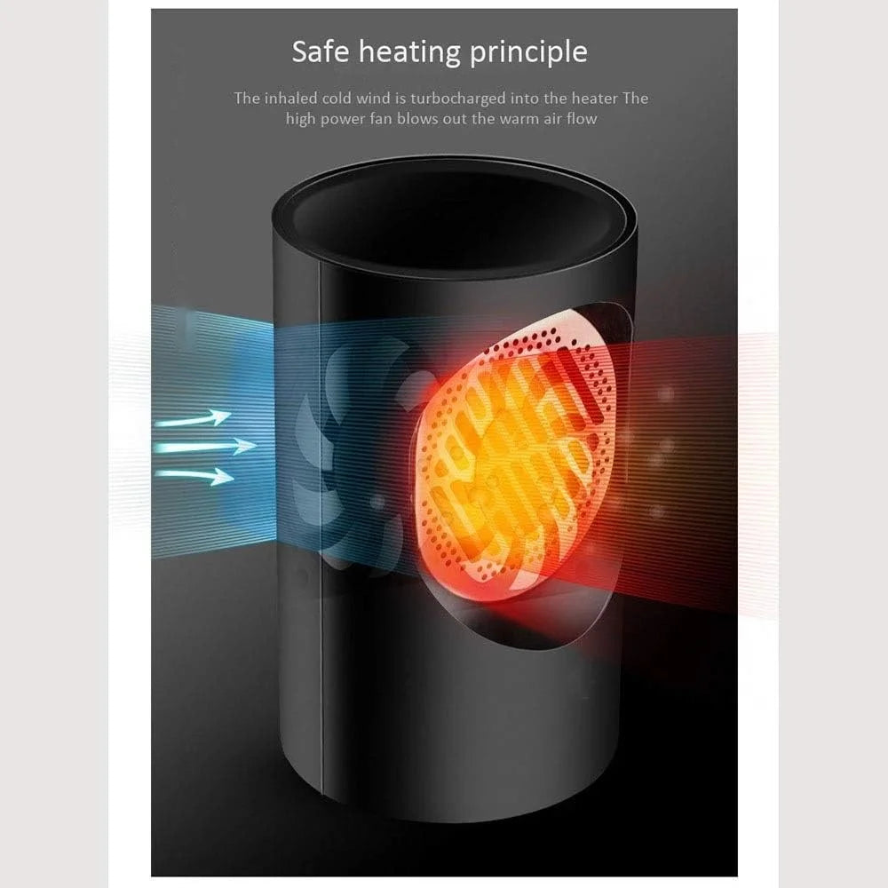10019 Mini Fan Heater Portable Heater Desktop Heating Warm Air Fan 300w