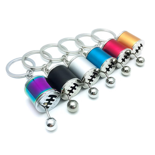 21191 Osilly Gearbox Keychain, Six Speed Manual Transmission Stick Shift Keyring, Auto Part Creative Fidget Toy