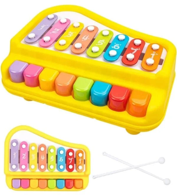 FZ0106 Piano Xylophone Toy for Toddlers, 8 Multicolored Key Keyboard Xylophone Piano