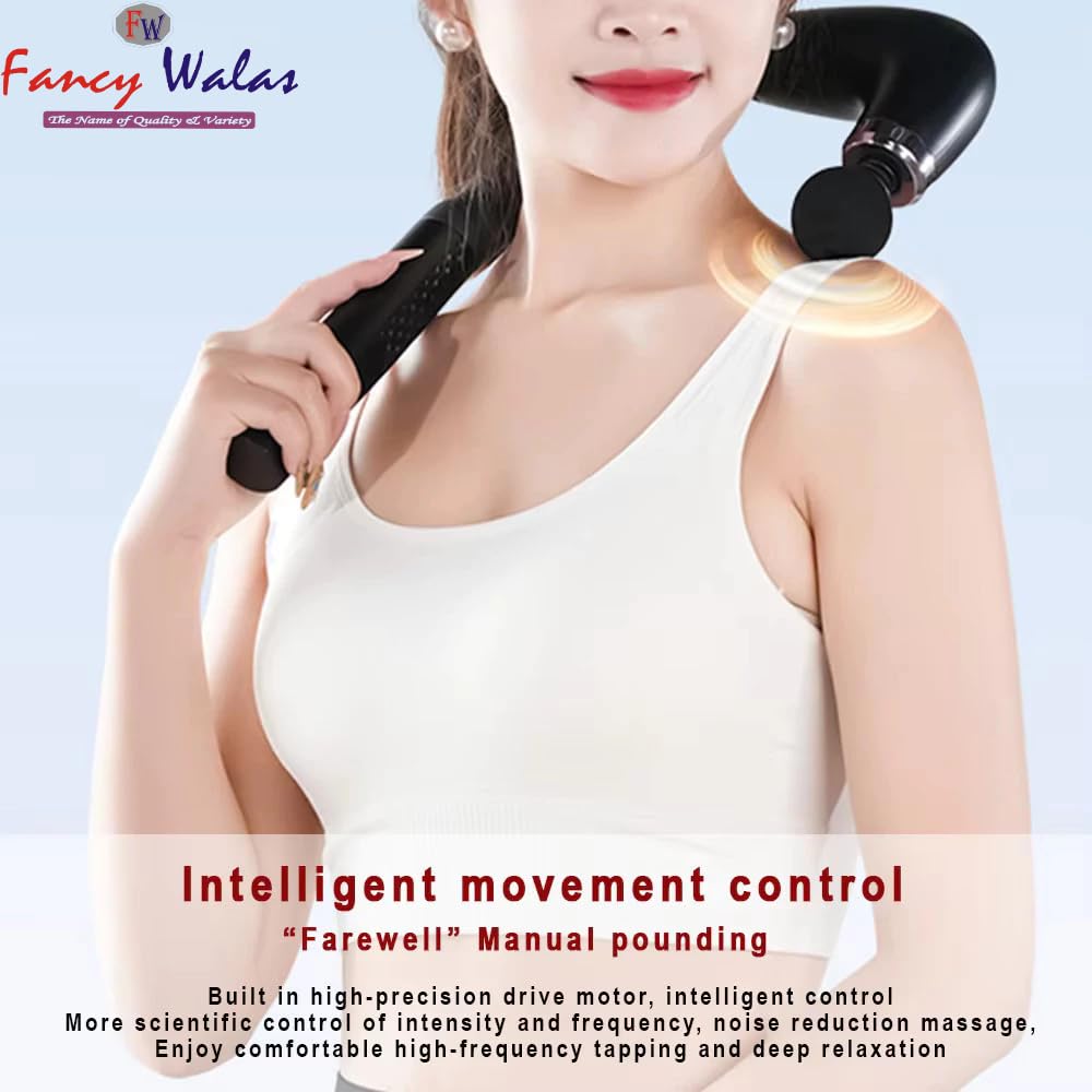 MP-930 Replicates Shiatsu Massager with Upgraded Extended Handle, Full Body Massager for Pain Relief Deep Tissue with LCD Screen, Massage Gun with 4 Massage Heads | 9 Modes & 9 Speed Levels