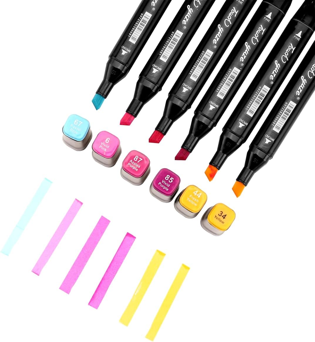 20746 Dual Tip Colorful Art Markers Sketch Pens 36 Colors With Carrying Case For Painting Sketching Calligraphy Drawing