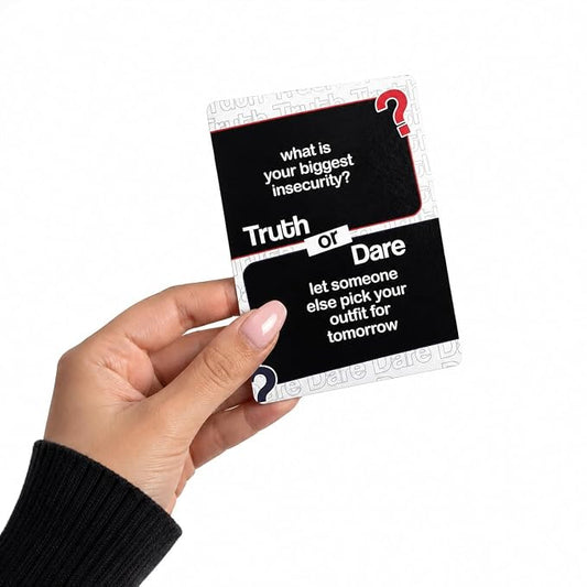 21073 Truth or Dare Card Game for Teens & Adults, 50 Fun & Spicy Challenge Cards for Parties, Birthday Games, College Nights, Couple Trips & House Parties, Hilarious Ice Breaker Card Game