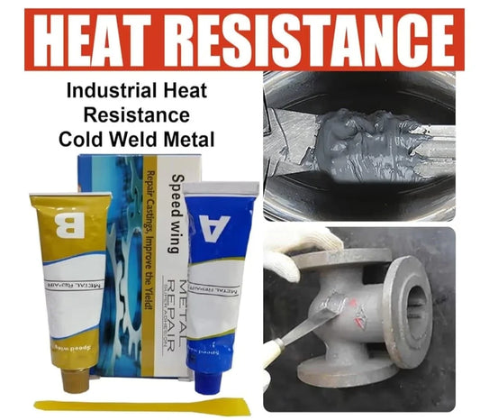 10819 Metal Repair Glue – Industrial Strength Epoxy Adhesive for Cracks, Leaks, Rust, & Metal Bonding |