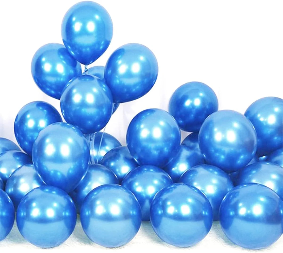 2029 (50 Pcs)Blue Metallic Balloons