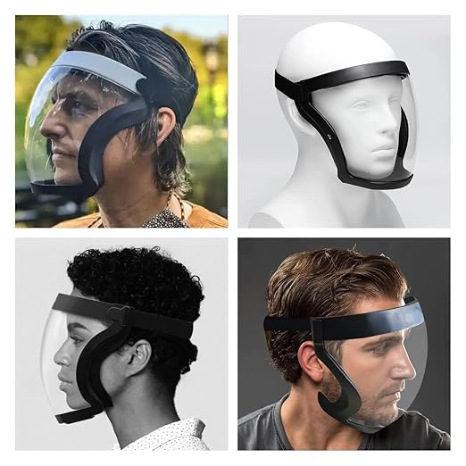20301 Face Shield Helmet Visor Industrial Safety Coverage Full Face Protector Multipurpose Eye UV-Protective Clear Visibility for Unisex