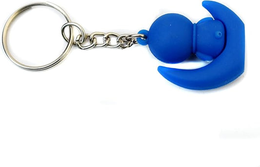 20381 {Pack of 12} Doraemon Moon Small Lightweight Key Chain for Bike Keys Kids Men Women Boys Girls Great Collectible
