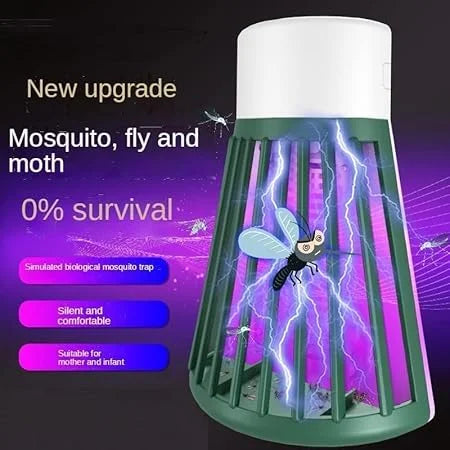 10715 Electric Mosquito Killer Lamp with LED Night Light | USB Rechargeable Insect Bug Zapper for Home, Bedroom, Kids Room & Indoor Use |