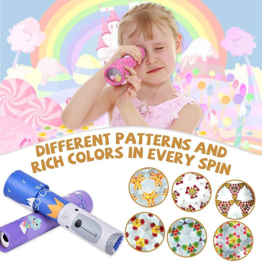 20607 Magic Kaleidoscopes Toy for Kids Adults 3D Mirror Lens Kaleidoscope Party Favors Stretchable & Rotated Long Classic Kaleidoscope Educational Science Developmental Toy