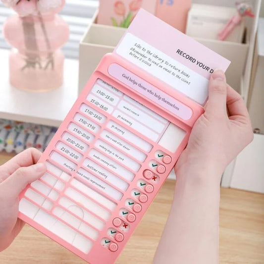 618 Habit Tracker Daily Planner Board for Kids & Adults | Reusable To-Do List Chore Chart with 15 Detachable Cards, Weekly Record & Motivation Paper
