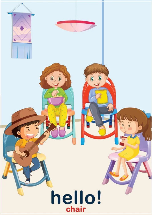 10226 Foldable Chair with Back Support Strong and Durable Plastic Chair for Kids