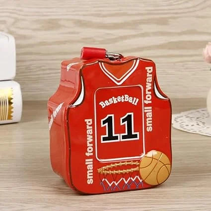GBT-4090 Sports Theme Metal Money Bank with Lock and Key for Birthday Return Gifts for Kids, Boys
