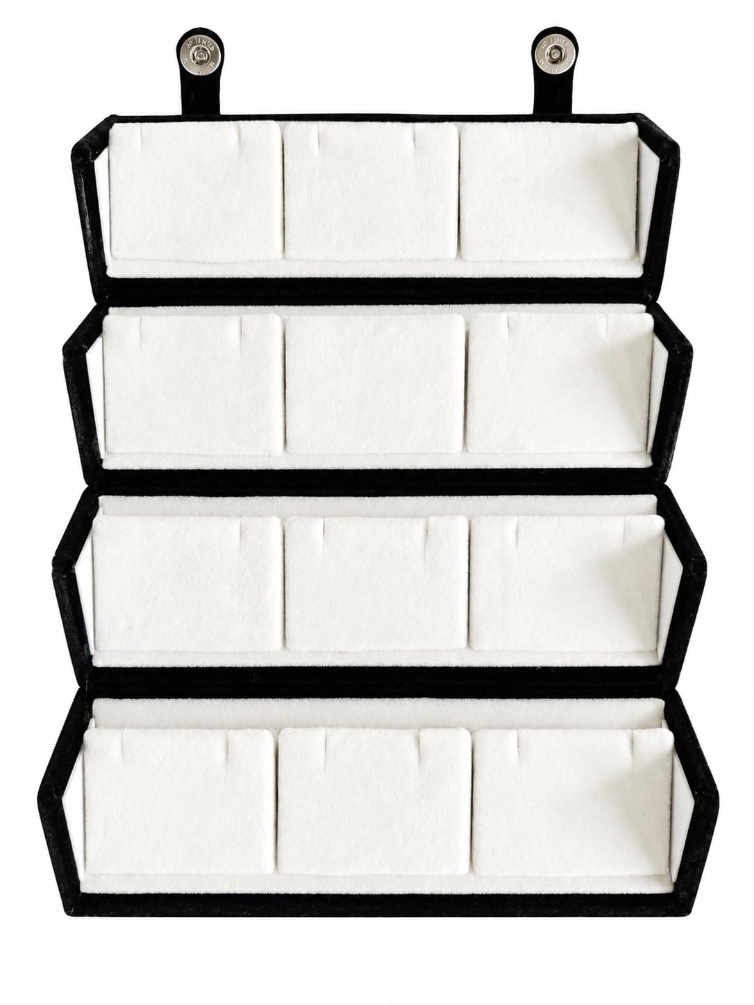 20896 12 Pair Earring Organizer Box | Jewelry Storage Folder for Earrings, Studs & Small Jewelry | Foldable Travel Jewelry Case