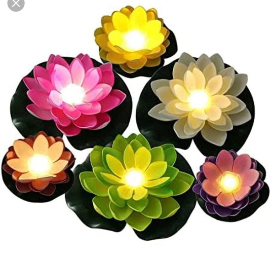 3015 (6 pcs) Smokeless Lotus Flowers Sensor Led Candles